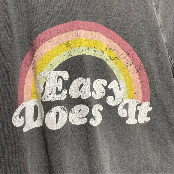 NWOT WILDFOX Easy Does It Sommers Gray Rainbow Crewneck Sweatshirt XS Small - Picture 8 of 11